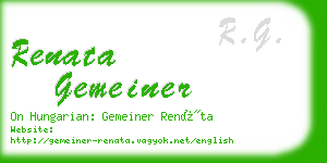 renata gemeiner business card